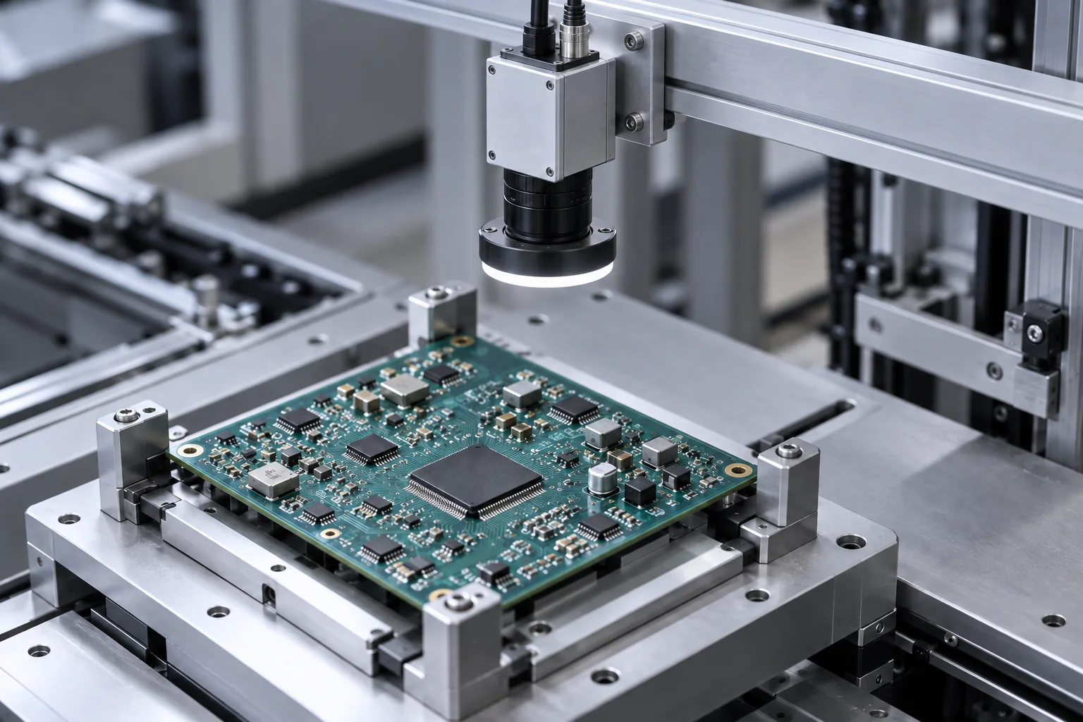 Illustrative electronics inspection workstation