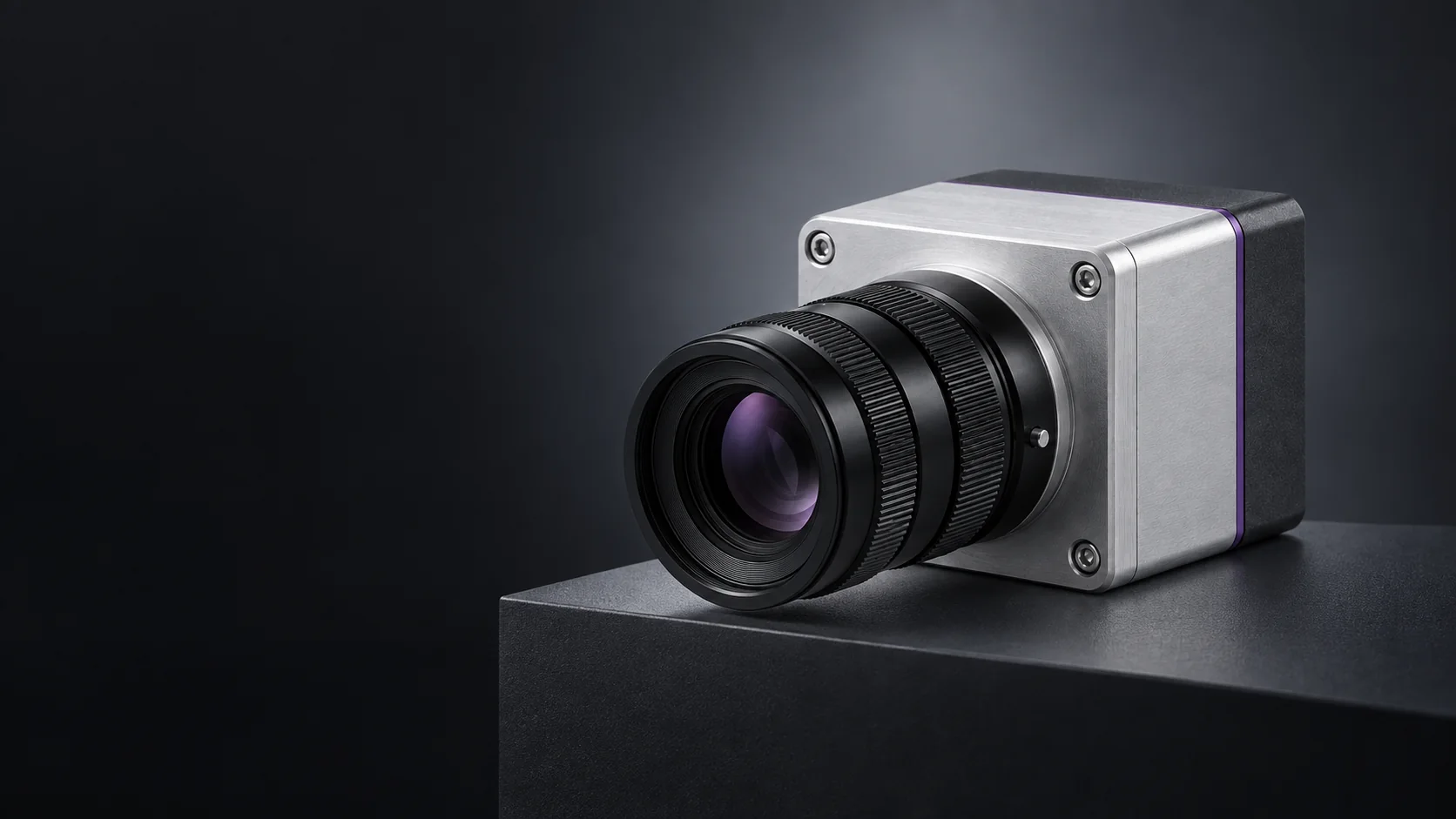 A1 camera in a dark studio, AI-generated concept